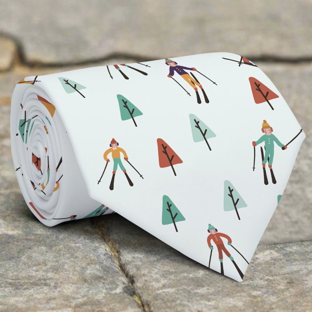 Cravate Snowboard Hiver Ski de Noël Vibe Motif (Créateur téléchargé)