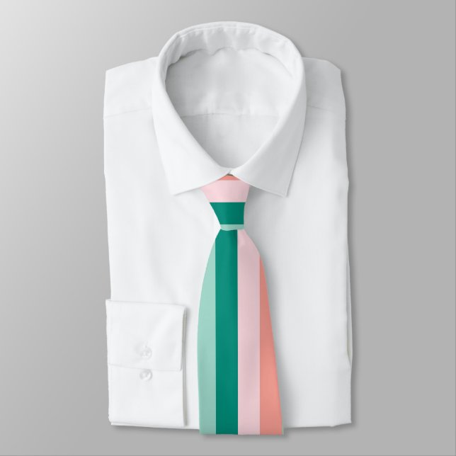 Cravate Soft Peach Amber Yucca et Arbor Green Pat (Attaché)