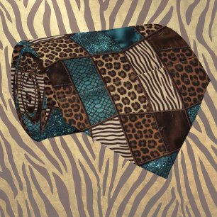 Cravate Soie fausse exotique Luxe Gentleman Animalier