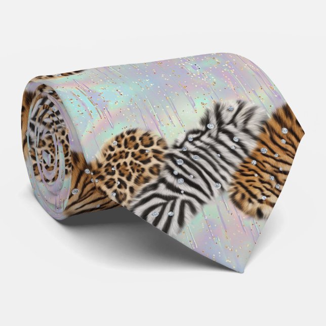 Cravate Soie fausse exotique | Luxe Gentleman Animalier (Roulé)
