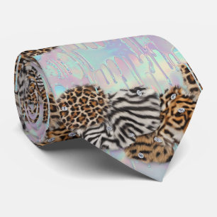 Cravate Soie fausse exotique Luxe Gentleman Animalier