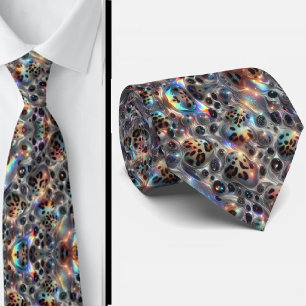 Cravate Soie fausse exotique   Opale tendance de luxe Gent
