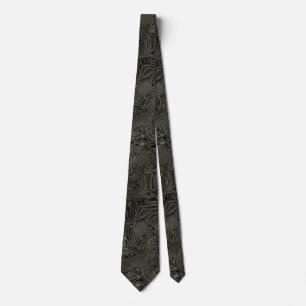Cravate Soie Moire Petit Motif en Noir