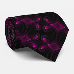 Cravate Soirée Aube Magenta Art Artistique Fractal