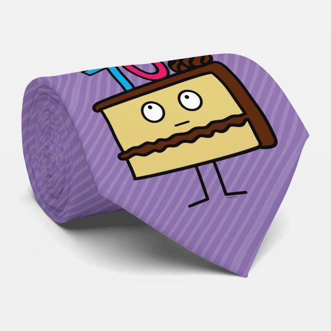 Cravate soixante-dixième Gâteau d'anniversaire avec des (Roulé)