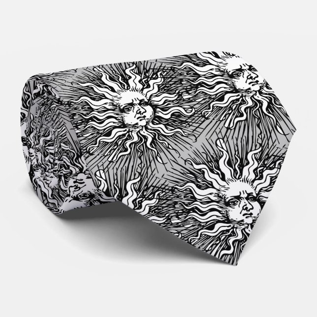 Cravate solaire ornée - Retro Celestial Luxe (Roulé)