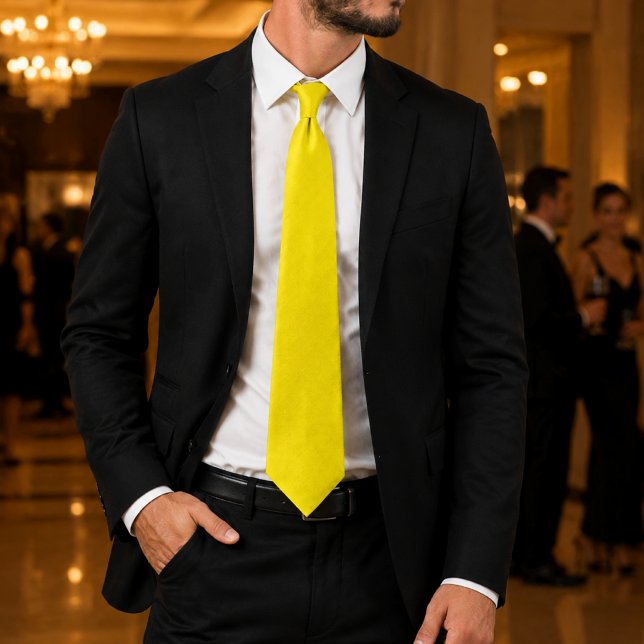 Cravate Solar Majesty | Luxueux Jaune Doré Designer (Créateur téléchargé)