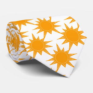 Cravate Soleil Jaune Orange