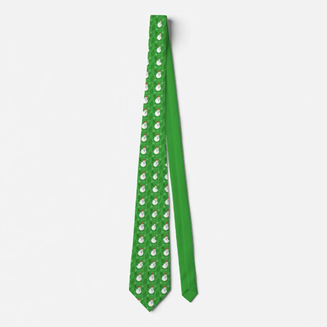 Cravate Sourires neigeux Noël Necktie (Devant)
