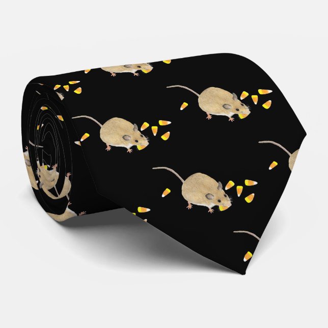 Cravate Souris avec Cornes à bonbons (Roulé)