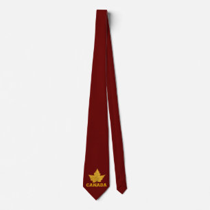Cravate Souvenir Canada Amusants Canada Feuille d'
