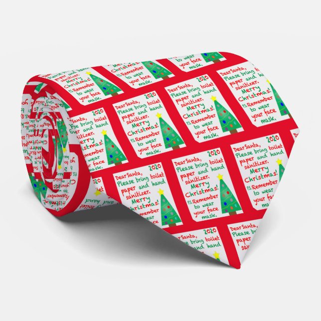Cravate Souvenir de Noël 2020 (Roulé)