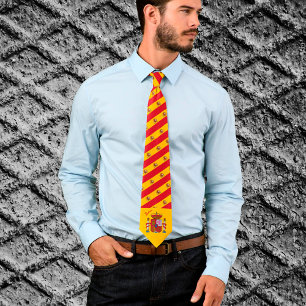 Cravate Spain Tie, stripes, business fashion, Spanish Flag