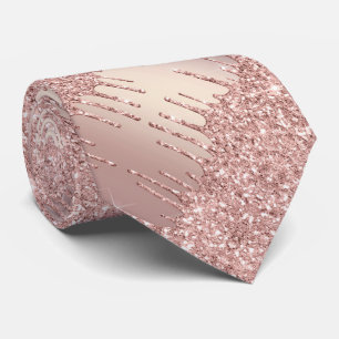 Cravate spécial - Rose Gold Blush Parties scintill