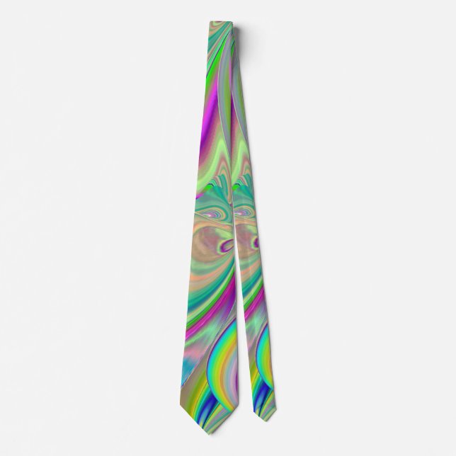 Cravate Spirit of Summer Breeze, Rainbowart Abstrait 3D (Devant)