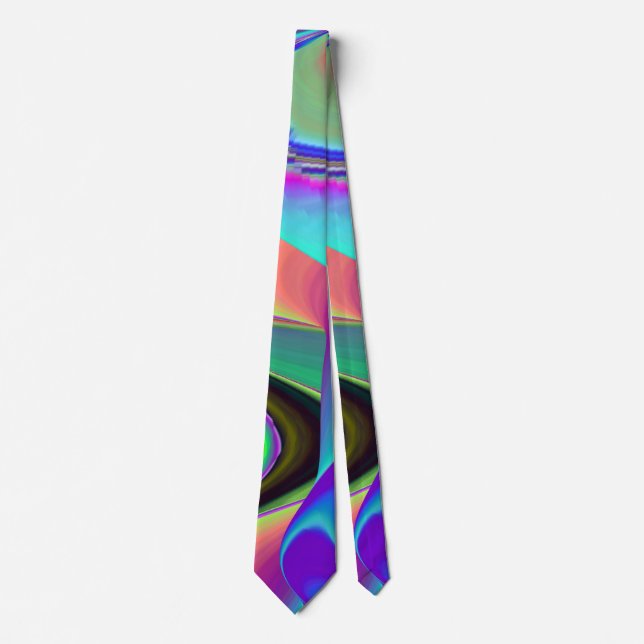 Cravate Spirit of Summer Breeze, Rainbowart Abstrait 3D (Devant)
