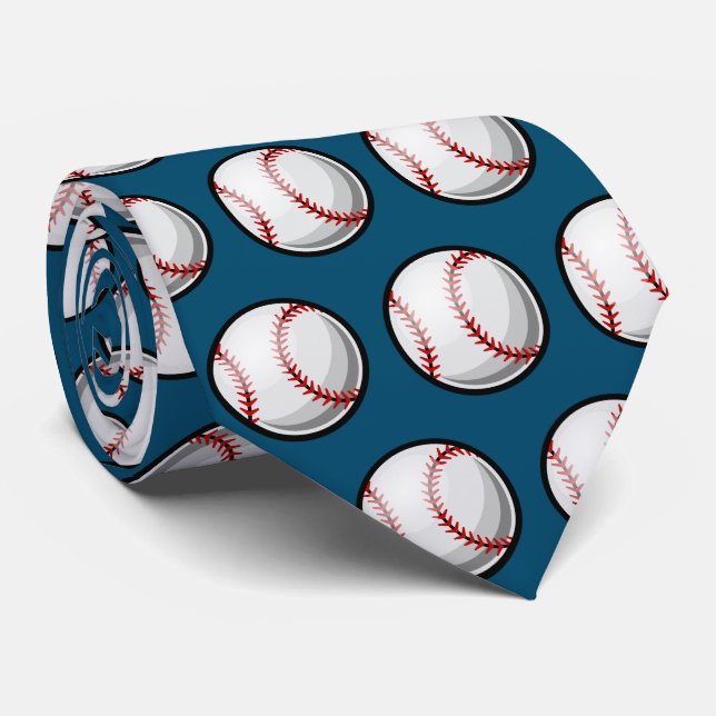 Cravate Sports cool carrelé Baseball sports carrelé motif (Roulé)