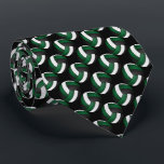 Cravate Sporty Dark Green, Black and White Volleyball<br><div class="desc">Men's Tie. ⭐99% of my designs in my store are done in layers. This makes it easy for you to resize and move the graphics and text around so that it will fit each product perfectly. ⭐ (Please be sure to resize or move graphics if needed before ordering) You can...</div>