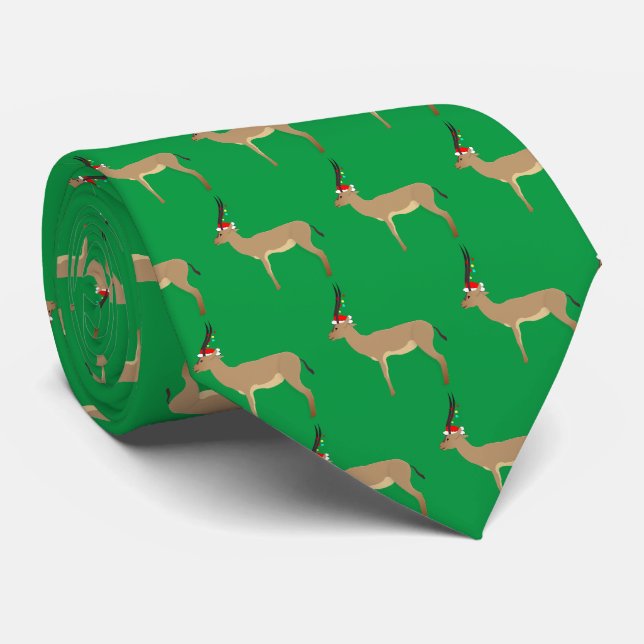 Cravate Springbok de Noël (Roulé)
