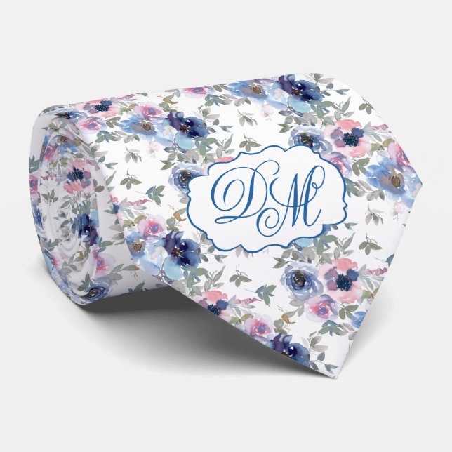 Cravate Spun Sugar & Skydiver Blue Wedding Keepsake Neck T (Roulé)