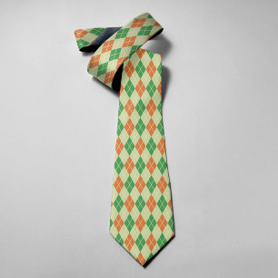 Cravate St Patrick's Day Mosaïque Motif Culture irlandaise