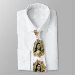 Cravate St Therese le petit crucifix de roses de fleur<br><div class="desc">Cette belle cravate de St Therese aidera à écarter la dévotion à ce saint merveilleux qui verse en bas des roses de ciel !</div>