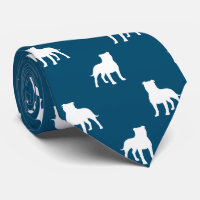 Staffordshire Bull Terrier Chien Silhouettes Motif