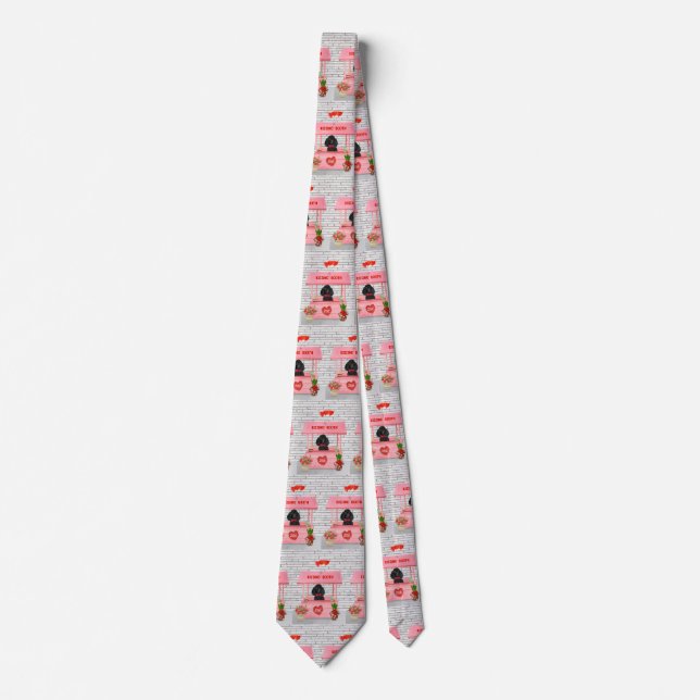 Cravate stand de baisers pour chien caniche pour la Saint- (Devant)