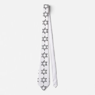 Cravate STAR OF DAVID BAR CODE Judaism Pattern Design