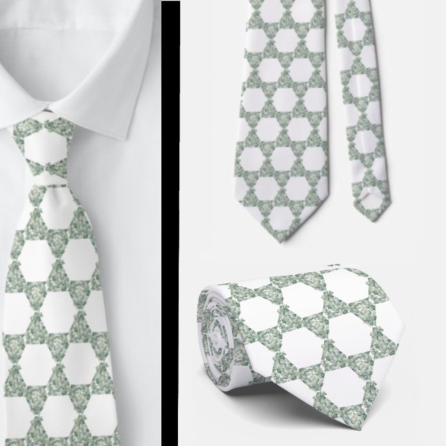 Cravate Star of David Eucalyptus Greenery Neck Tie (Créateur téléchargé)