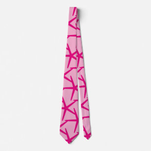 Cravate Starfish Hot rose Nautique Style Plage Coloré