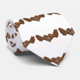 Cravate Steampunk Coeur ailé avec engrenages Thunder_Cove