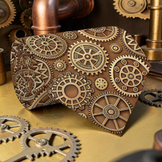 Cravate Steampunk Gears Custom Necktie Tie