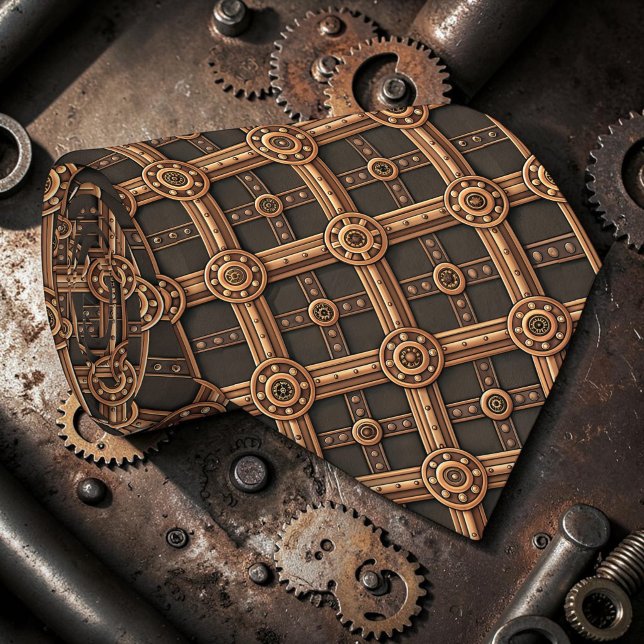 Cravate Steampunk Gears Custom Necktie Tie (Créateur téléchargé)