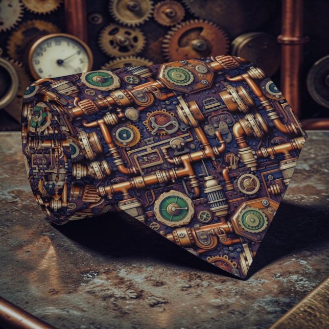 Cravate Steampunk Industrial Custom Necktie Tie (Créateur téléchargé)
