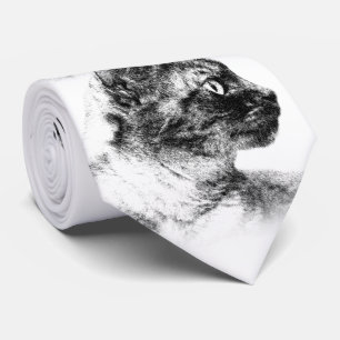 Cravate Stella le chat gris