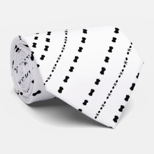 Cravate Sterling Regent Luxueux géométrique blanc et noi