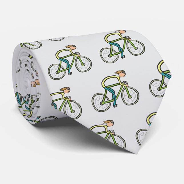 Cravate Stickman cycliste (Roulé)
