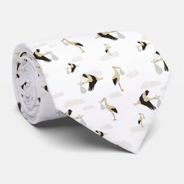 Cravate Stork Nouveau-né bébé garçon fille Motif (Roulé)