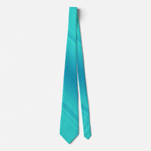 Cravate Stripes - Aqua Turquoise Cyan Blue