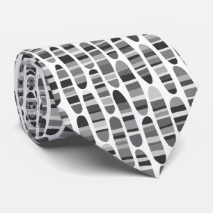 Cravate Stripey Strokes 120123 - Noir et Blanc