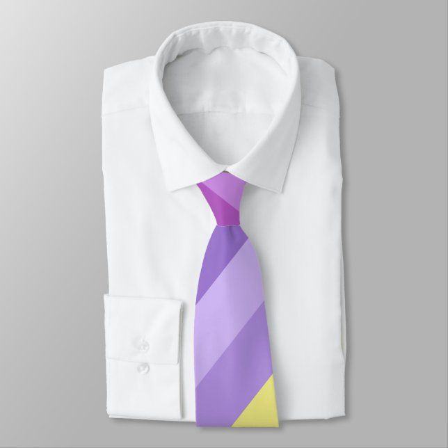 Cravate Striqué, lumineux, arc-en-ciel (Attaché)
