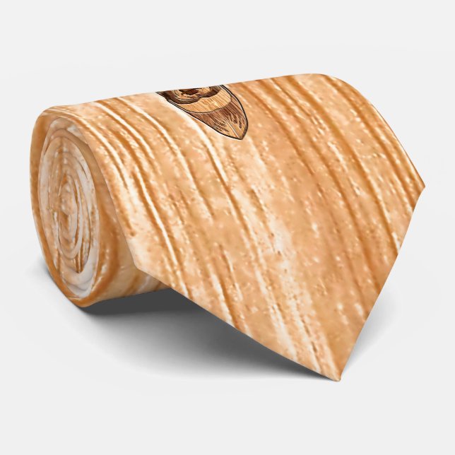 Cravate Style en bois de grain de trophée de tête de cerfs (Roulé)