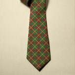 Cravate Style plaid rouge vert or Noël à motifs<br><div class="desc">Ceinture de style écossais vintage de Noël avec un motif classique à l'allure traditionnelle en rouge,  vert et or</div>