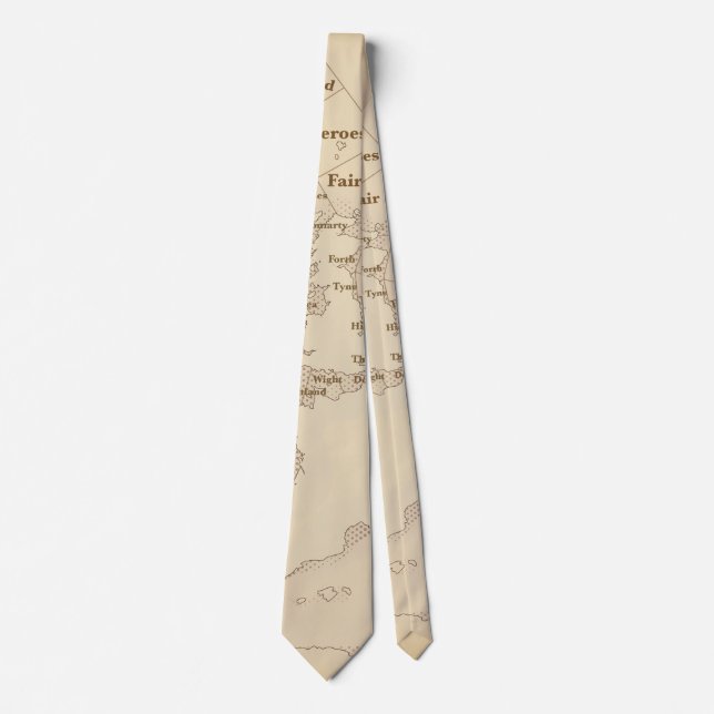 Cravate Style vintage British Isles Shipping Forecast (Devant)