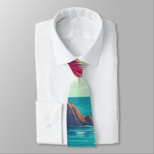 Cravate Style Vintage Hawaïen Voyage Aloha d'Hawaï