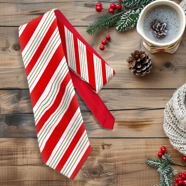 Cravate Sucre de canne de Noël Stripes ID259 (Créateur téléchargé)