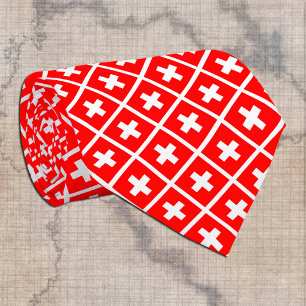 Cravate Suisse Cravates, mode Swiss Drapeau