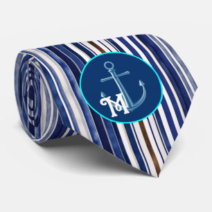 Cravate Summer Navy Blue Trendy Boat Stripes Collection