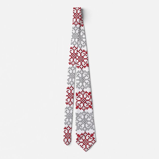 Cravate SUN traditionnel letton motif géométrique I (Dos)